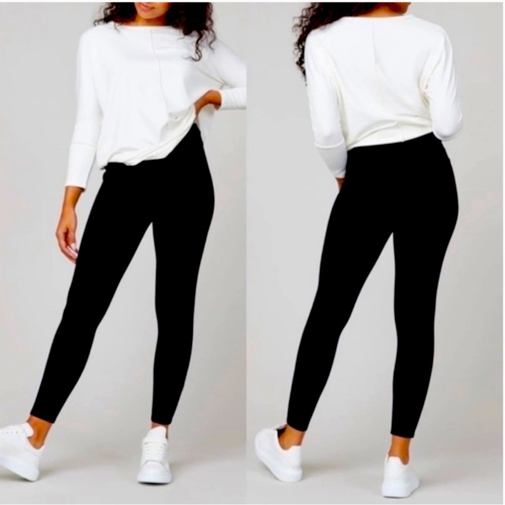 *SPANX* Black Jean-ish Ankle High Rise Skinny Jeans